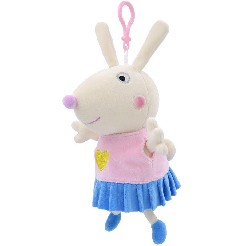 Originele Peppa Pig Pluche Speelgoed voor Kinderen Kleine Bedel Poppetje Sleutelhanger Tas Bedel Verjaardagscadeau voor Kinderen