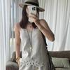 Metallschlüssel-Anhänger Halskette für Damen Mädchen Einfache Lange Wachsschnur Pullover Kette Zubehör Geschenke
