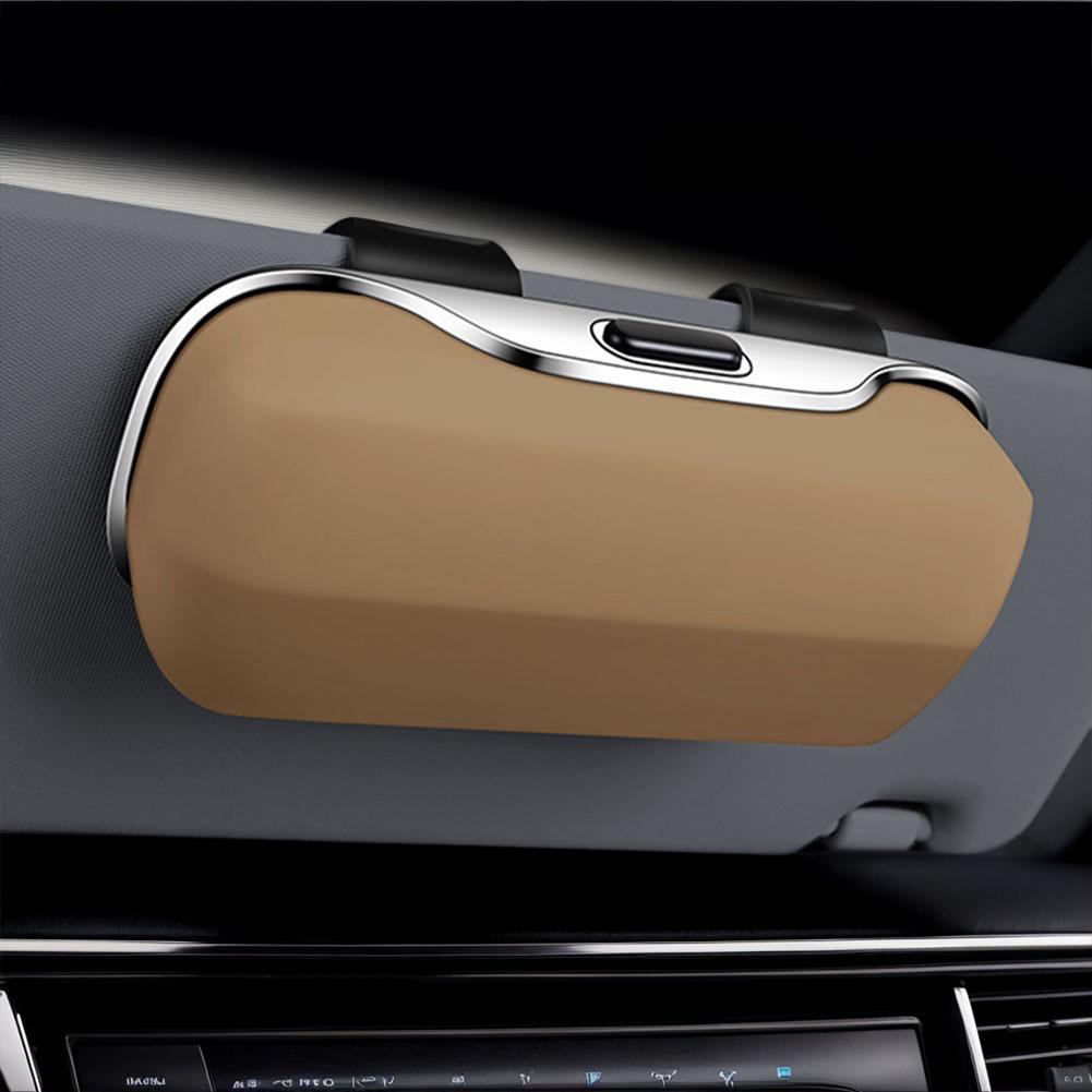 Multi-Purpose Car Glasses Box Portable Car Sunglasses Holder Car Driving Glasses Holder Eyeglass Case Sun Visor Storage Case