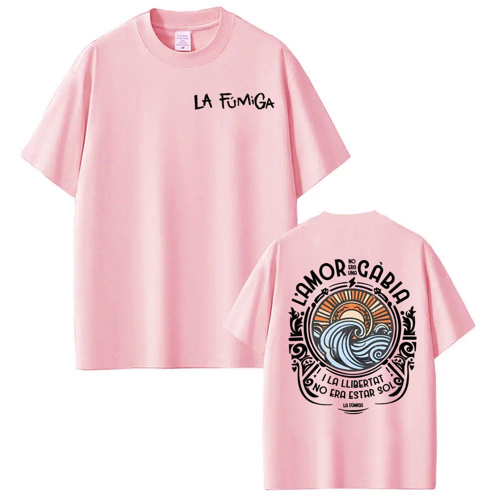 Band La Fumiga Llibertat Album Merch T Shirts for Men Women Fashion Cool TShirt High Quality Oversized Cotton Tshirt Streetwear