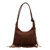 Velkokapacitní střapcová kabelka pro ženy na podzim a v zimě, nová trendy retro všestranná crossbody kabelka, jednoduchá a módní taška přes rameno