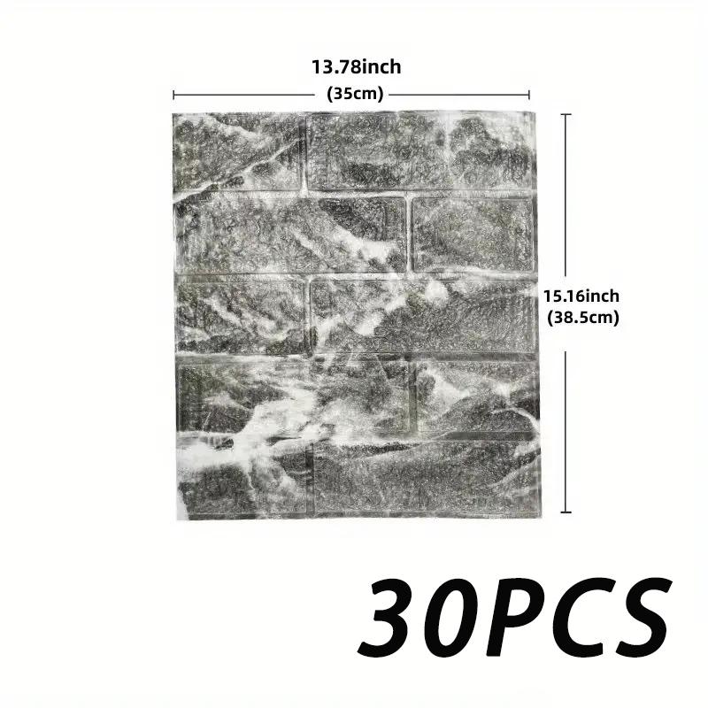 Retro color wallpaper 3D self-adhesive 35X38.5cm living room wall decoration wall sticker