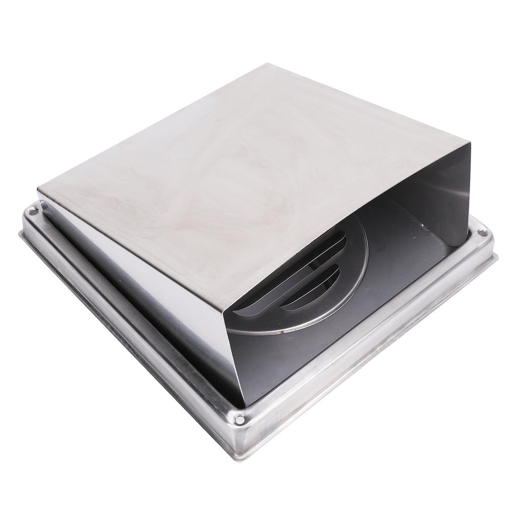 Exterior Wall Vent Cover with Flats 100mm Square SUS304 Stainless Steel Dryer Exhaust Vent Cover for