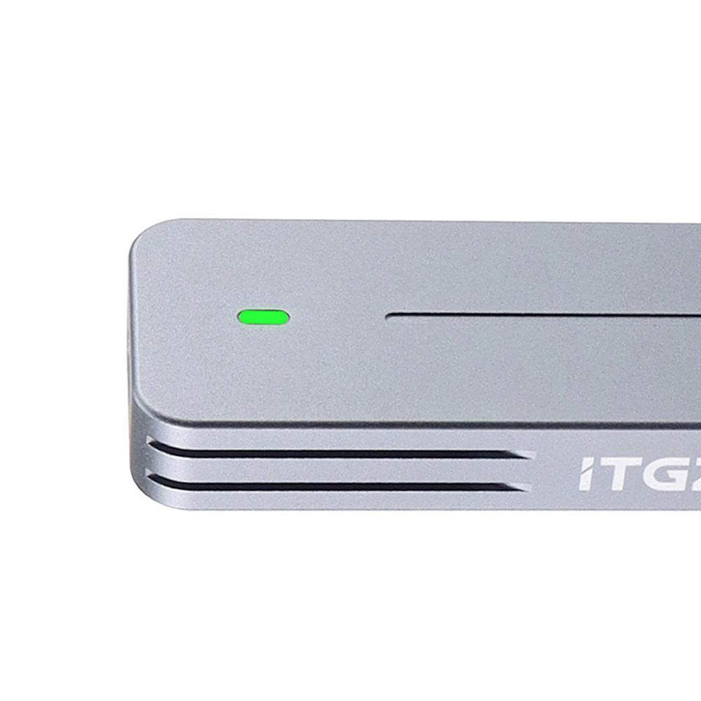M.2 NVMe/NGFF SSD Case External SSD Case M-key USB3.2 Gen2 Solid State Drive Enclosure Aluminum Alloy for 2242 M.2 SSD