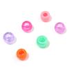 "100 Pcs Large Hole Transparent Frosted Barrel Beads - Colored Onion Powder Plastic Pony Beads for Dreadlocks and Wigs"