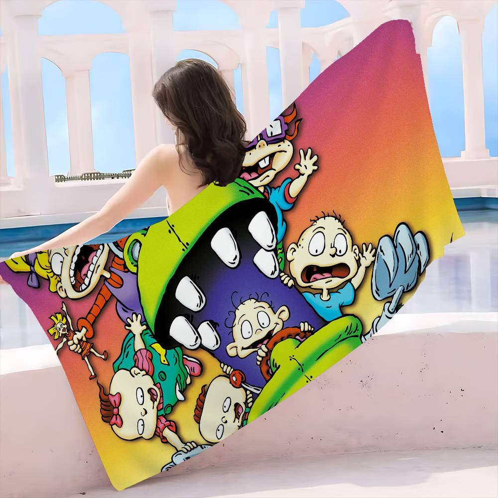 Cartoon R-Rugrat Microfiber Beach Towel Absorbent Quick dry Soft Yoga Swimming Resort Mountain Climbing Towel