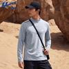 Unisex Long Sleeve Mock Neck Quick-Dry Sports T-Shirt