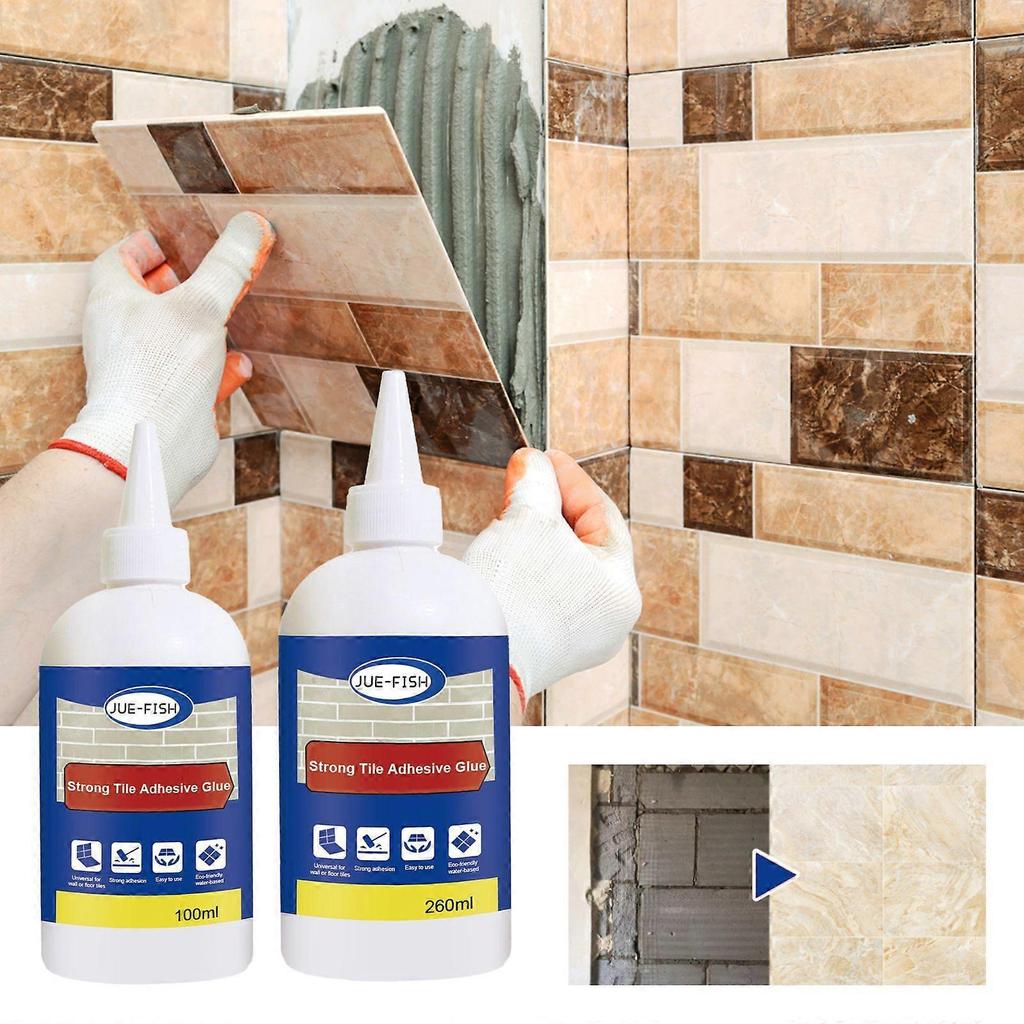 Limited time!!Jue-Fish Tile Adhesive Household Wall And Floor Tile Repair Glue For Falling Or Hollow Tiles, Waterproof Back Coating Adhesive