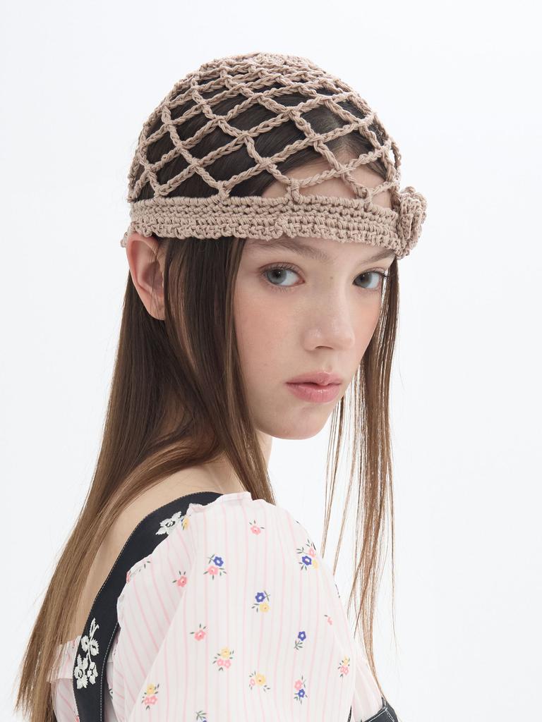 Beulaunhaes Crochet Beanie - Pale Cocoa