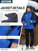 Mountain Winter Motorcycle Ski Plus JP M [KEFITEVD] Men's Parka, Jacket, Windproof, Jacket, Wear, Workwear, Fishing, Cycling, Hiking, Warm, Sizes,