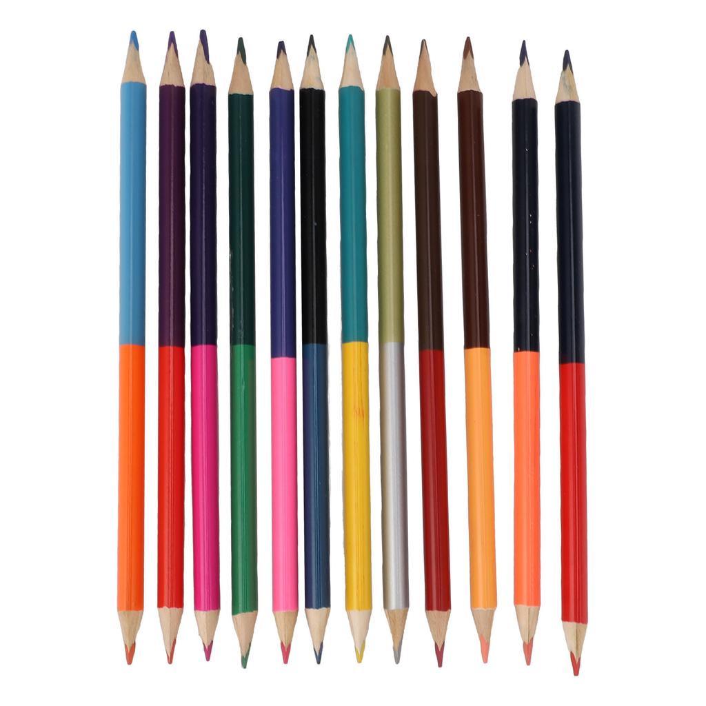 12pcs Pencils Set Double Sided Erasable Pre Sharpened Pencils for Drawing Writing Correcting