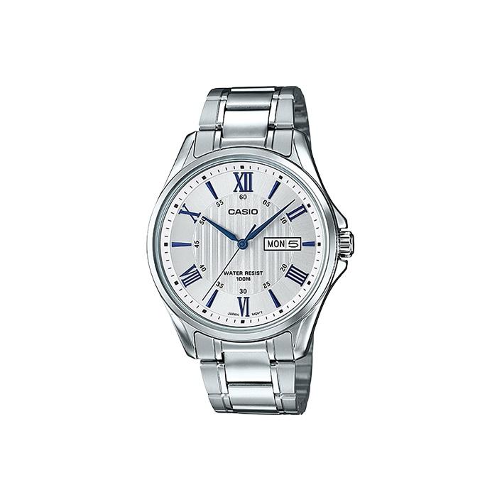 CASIO Men Standard Series Silver Watch MTP-1384D-7A2 MTP-1384D-7A2 Silver Dial