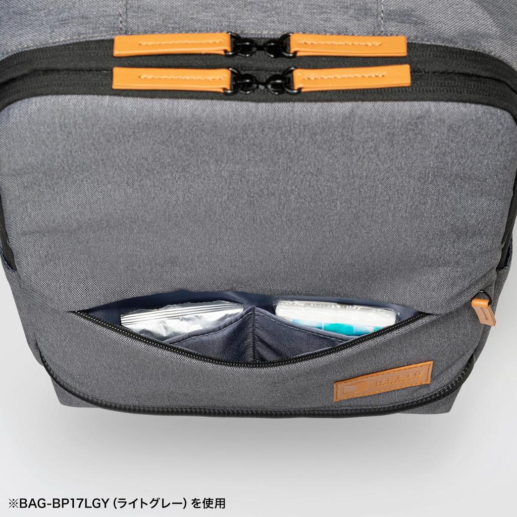 SANWA SUPPLY Lässiger PC-Rucksack (Dunkelgrau) BAG-BP17DGY