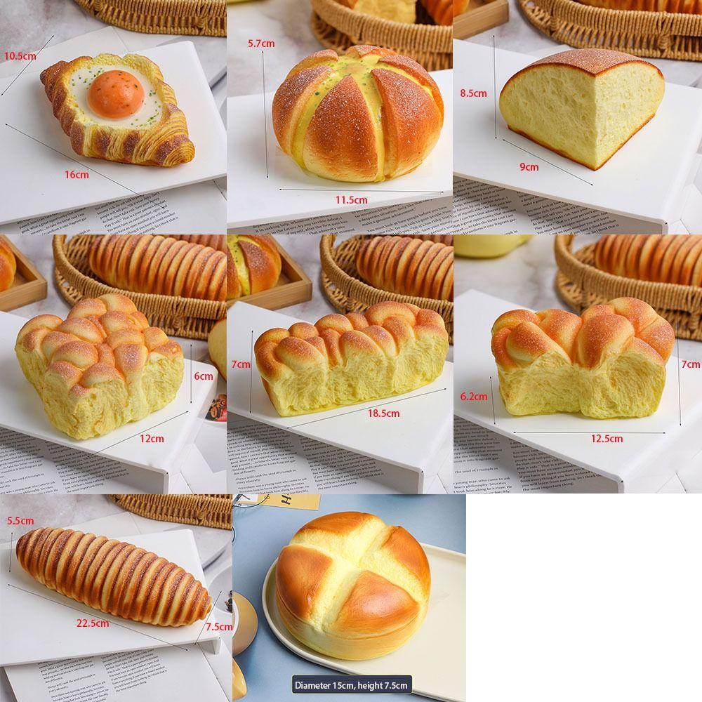 Creative Artificial Bread Stress Relief Model Toast Shape Photo Props Squeeze Slow Rebound Party Gift