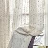 1 pz Tende in Tulle Vintage Passanti Superiori Decorazione Soggiorno Tende con Ricamo Cartone Animato Tende Parasole Camera da Letto Balcone