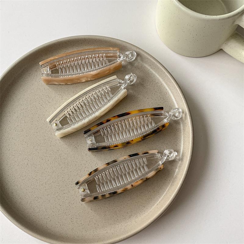 Acetate Banana Clip Korean Ponytail Hair Grab Crocodile Hairpin Girls Women Headwear Hair Styling Tools Accessories