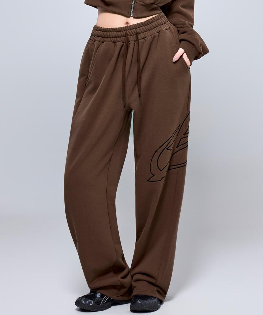 Pijikeolgameoncheu P5059 Big Symbol Women'S Wide Pants [3 Colors]
