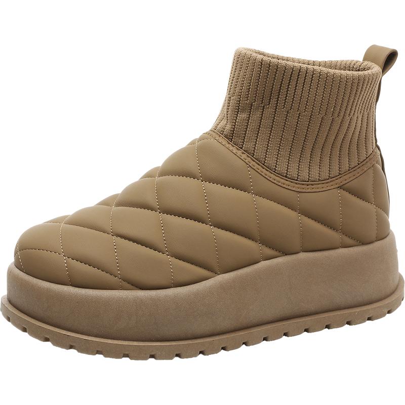 

2025 Winter Shoes, Thickened Version, Plush Shoes, Anti-slip and Wear-resistant. 35 коричневый