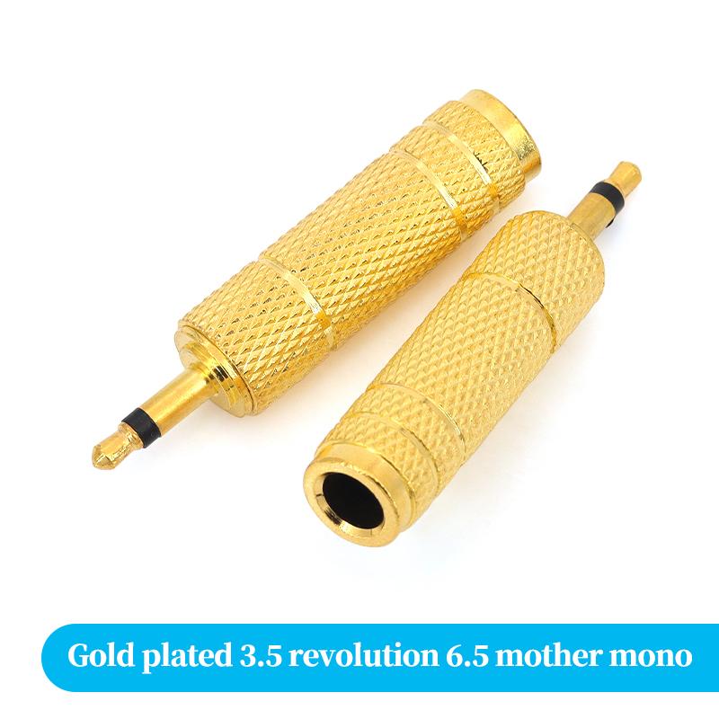 Stlxy 2Pcs Adapter Converter Speaker 6.5mm Male To 3.5mm Audio Stereo/mono Jack Female To 2 RCA Male Audio Jack Connectors