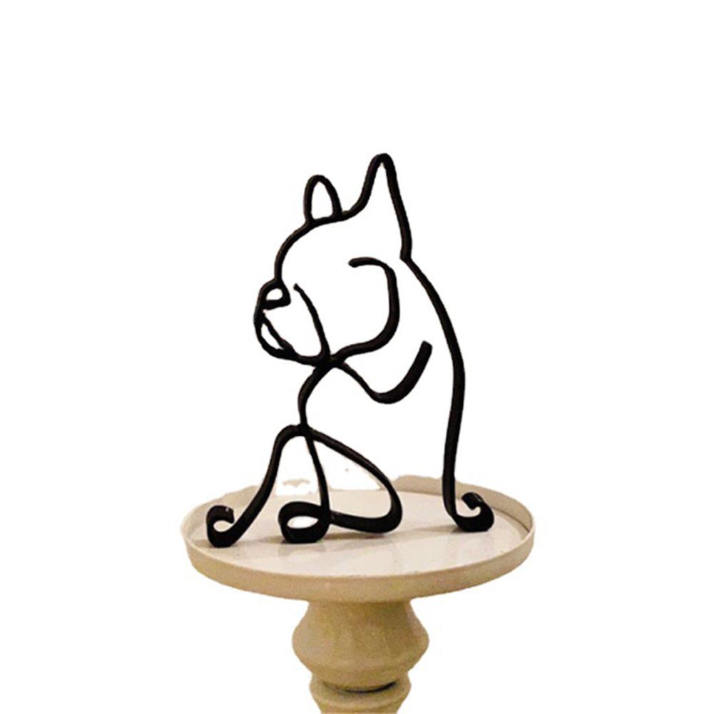 Abstract Simple Minimalist Metal Dog Art Sculpture Decoration Ornament Wall Art Home Office Desktop Modern Art Creative Decors
