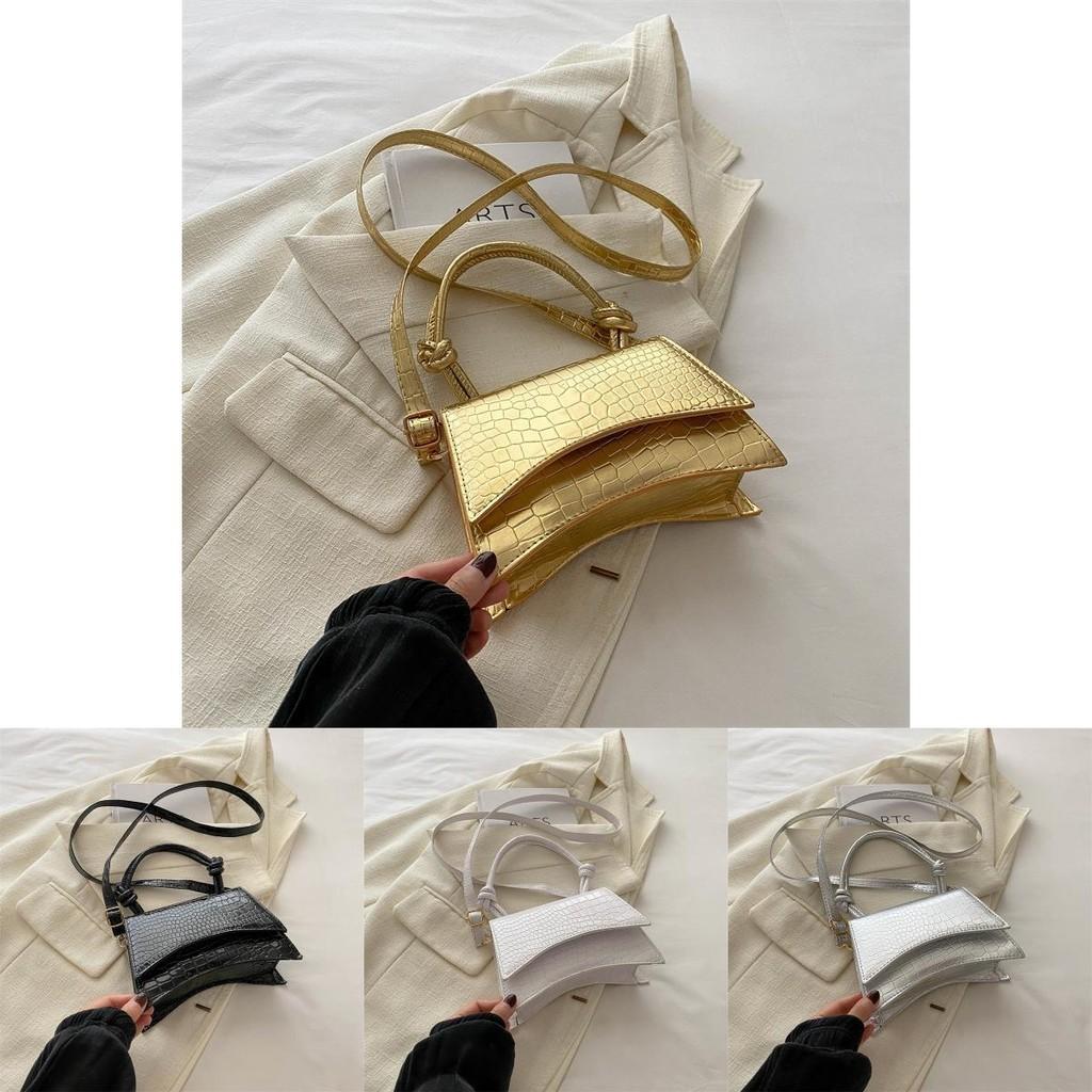 Trendy Street Style Pu Leather Handbag For Women Minimalist Square Shoulder Bag