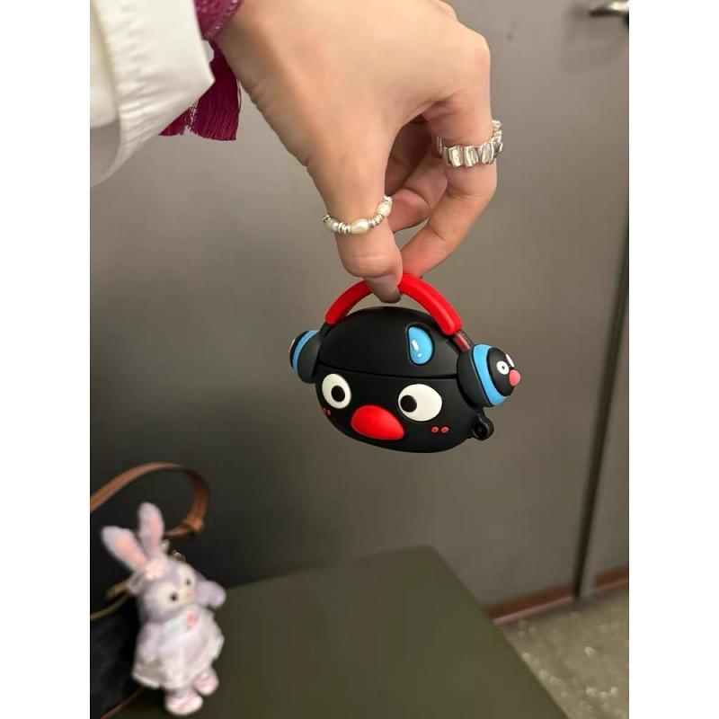 Cartoon wearing earphones penguin suitable for AirPodsPro1 protective case three-dimensional 1st generation 1st generation Apple 1 Bluetooth earphone 