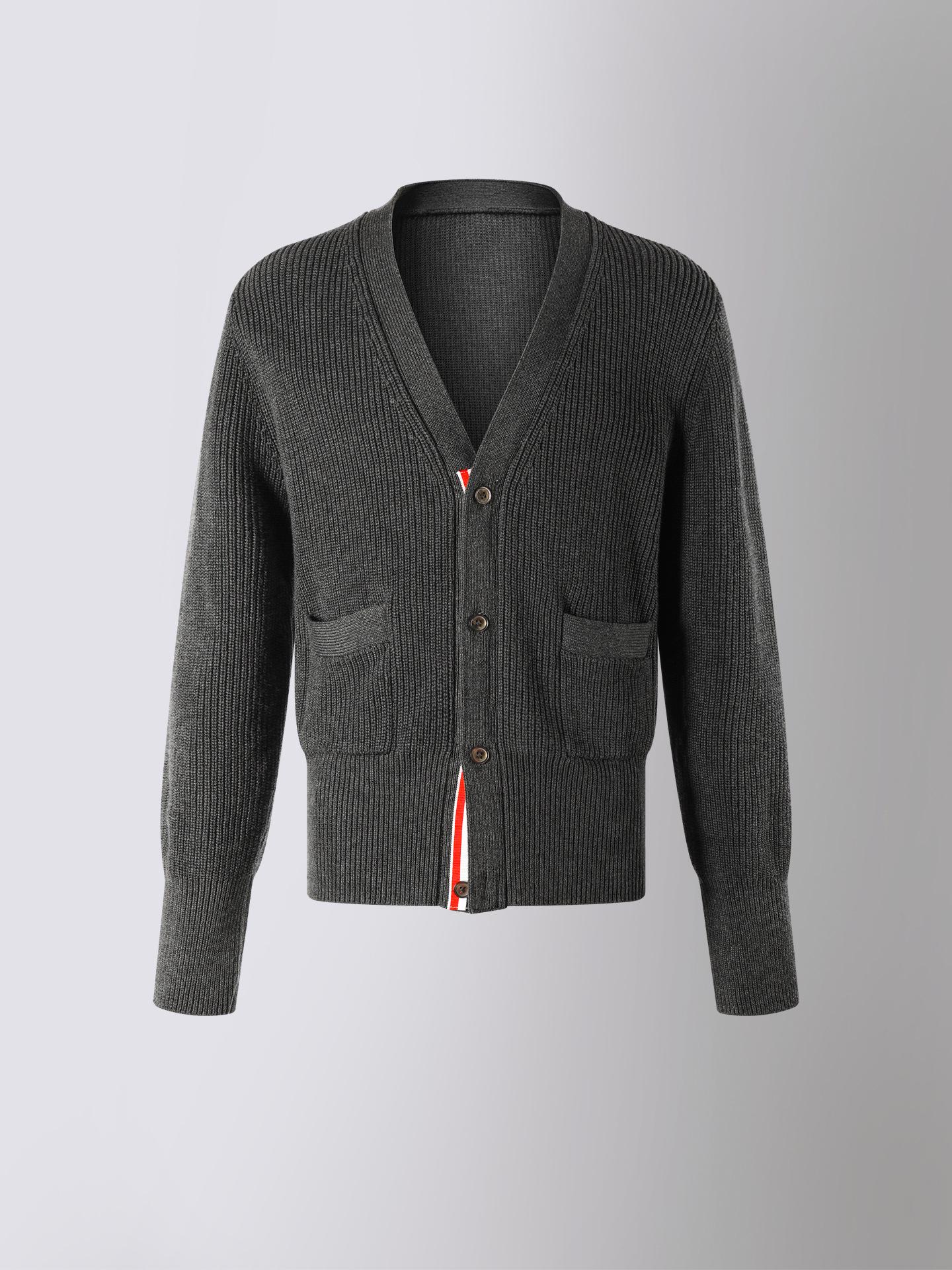 

Unisex Pure Cotton Knit Cardigan - Casual and Comfortable for Spring & Autumn - B0581 S темно-сірий