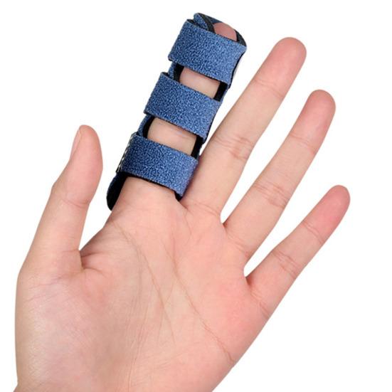 Adjustable Finger Splint with Aluminum Bar Breathable Hand Brace Support Reusable Finger Guard for Injury Recovery