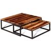 2 Piece Nesting Table Set Solid Acacia Wood