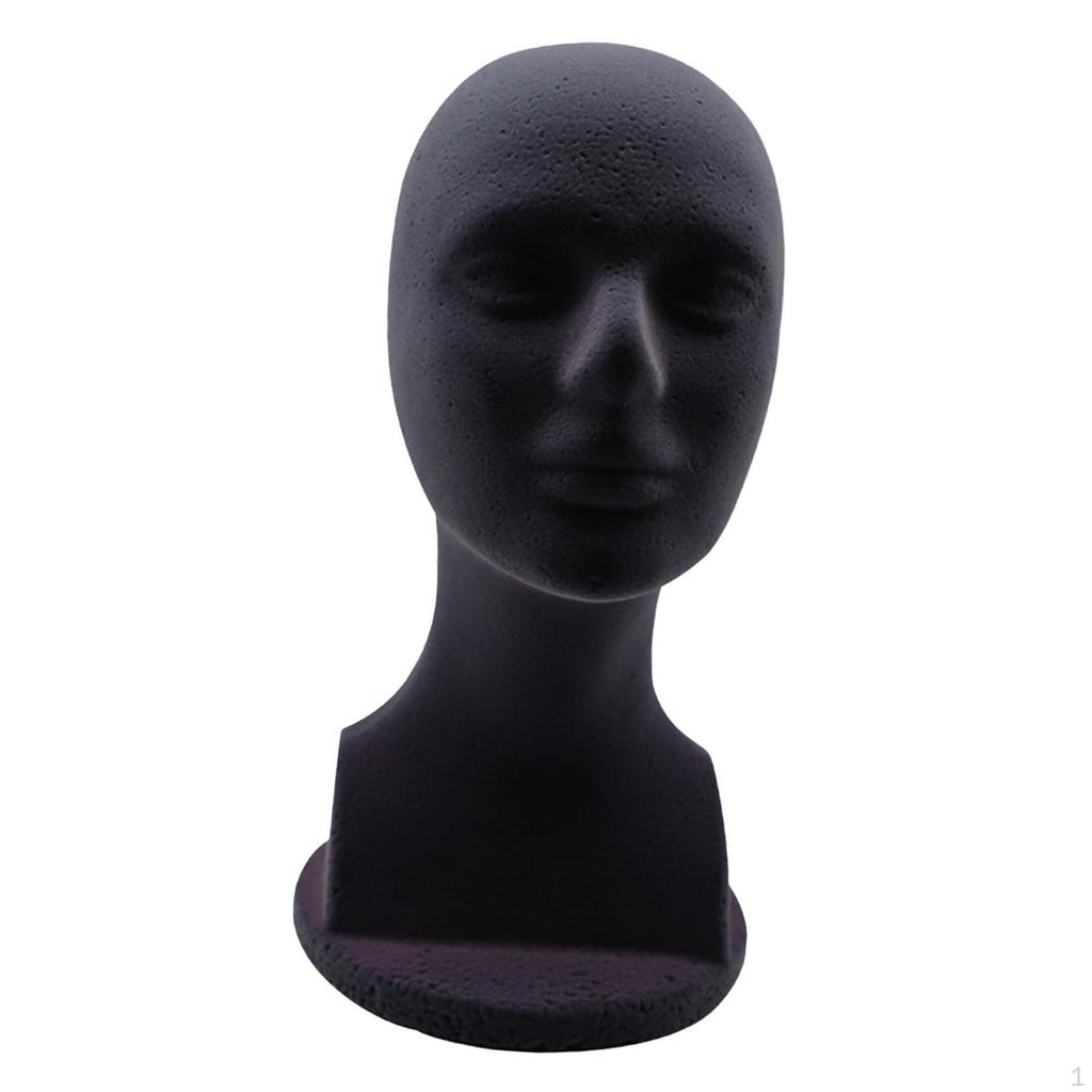 Male Foam Mannequin Head Model DIY Jewelry Headset Display Stand Versatile Uses for Professional or