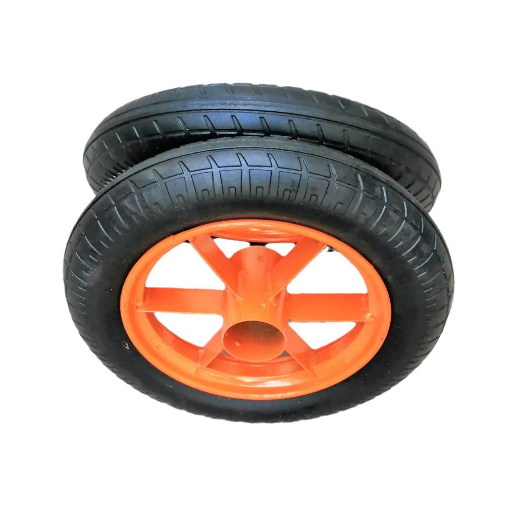 300-10 Solide Industrielle Sackkarrenräder, 206 Löcher, 104 Lager Lenkrollen, Flacheisen Bergbau Räder