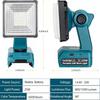 Lampe de travail LED, Lampe d'avertissement LED portable Lampe de travail Éclairage extérieur Pour batterie Makita /Milwaukee/Dewalt/Bosch 18V(Pas de batterie)