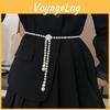 Stilvoller Gold- und Silber-Weißperlen-Taillengürtel für Damen, toll für Kleider- und Pullover-Outfits