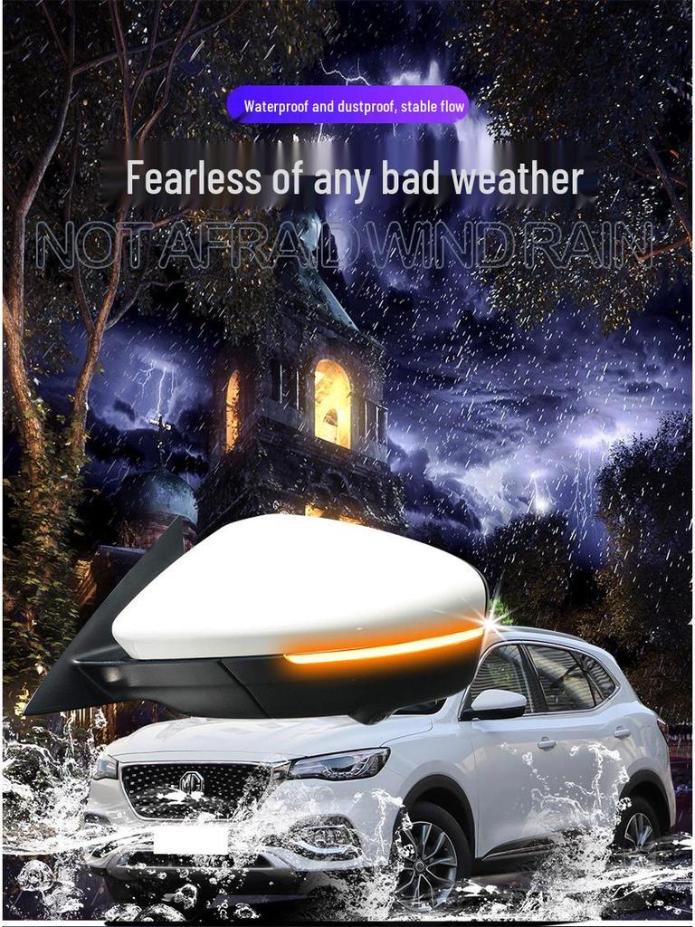 MG Pilot Rearview Mirror Sequential Turn Signal with Dynamic DRL Blue Touch Modification