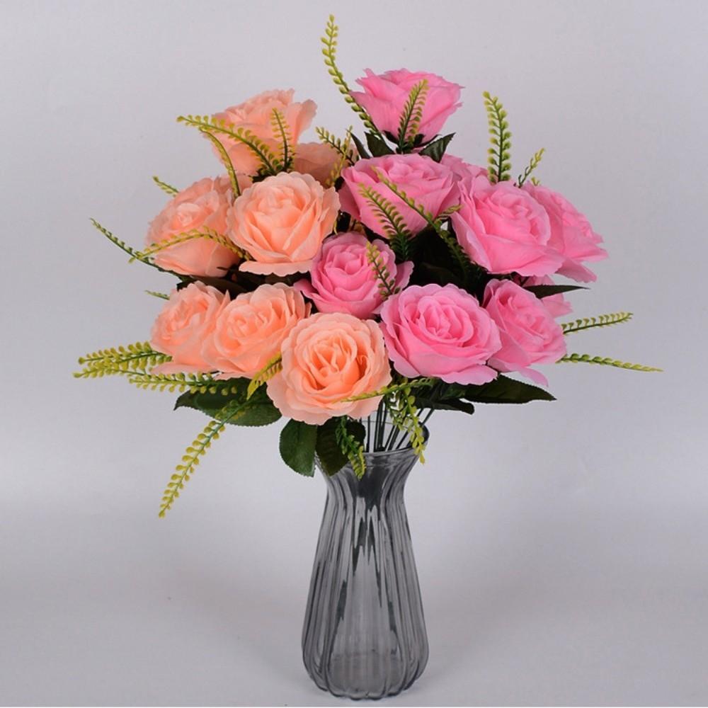 12 Köpfe Valentinstag Blumen Mini Natürliche Simulierte Rose Heimdekoration