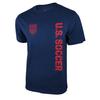 Icon Sports EE. UU.. Federación de Fútbol Logo USMNT Camiseta para Adultos Azul Marino Recta "US So