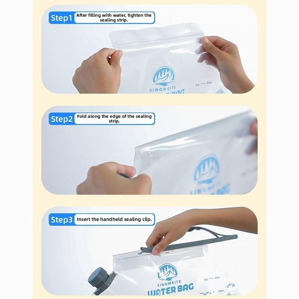Folding Outdoor Water Bag 8L Water Storage Bag Self-driving Tour Water Container  Road Trip