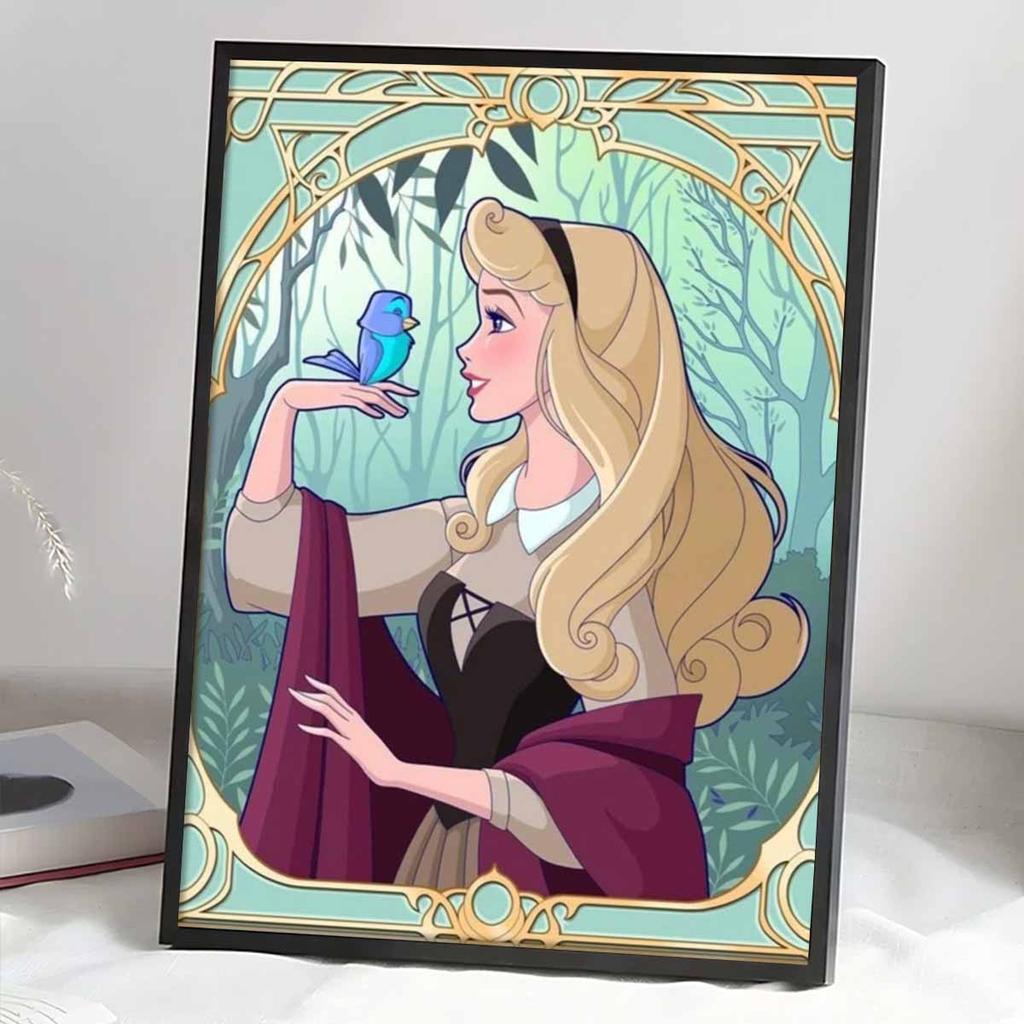 5D Diy Diamond Painting The Princess Is Talking To The Little Bird Full Drill Rhinestones Mosaic Embroidery Handmade Products Home Decor Gift