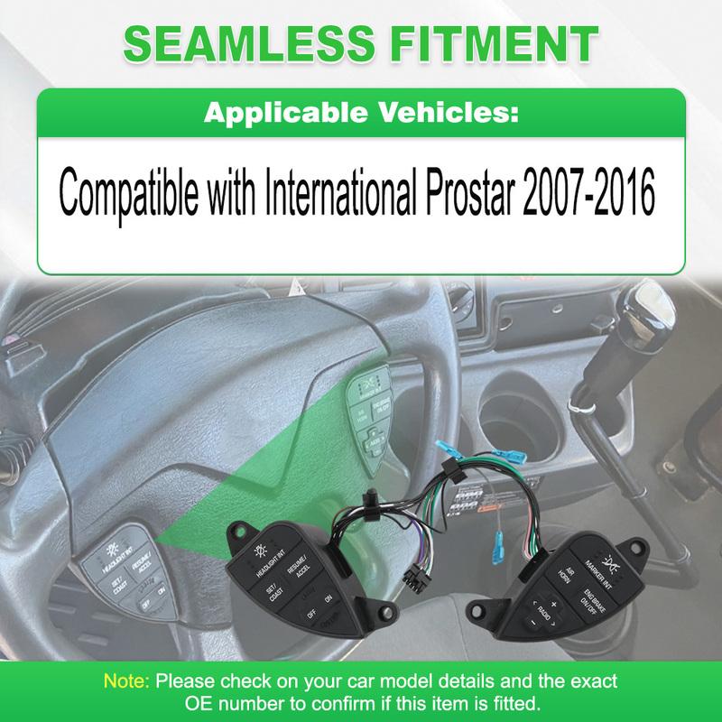 For International Prostar 2007-2016 Steering Wheel Cruise Control Switch Button 901-5101 2611199C91