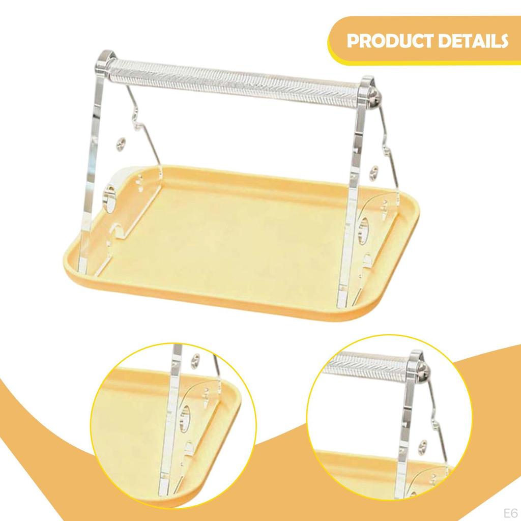 Tabletop Bird Perch Stand Desktop Claw Beak Grinding with Potty Tray for Finch Macaw Conures