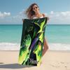 Personalized Dark Flame Guardian Beach Towel Microfiber Beach Towel Thin Absorbent for Beach Swimming Yoga Bath Sports. 0910291