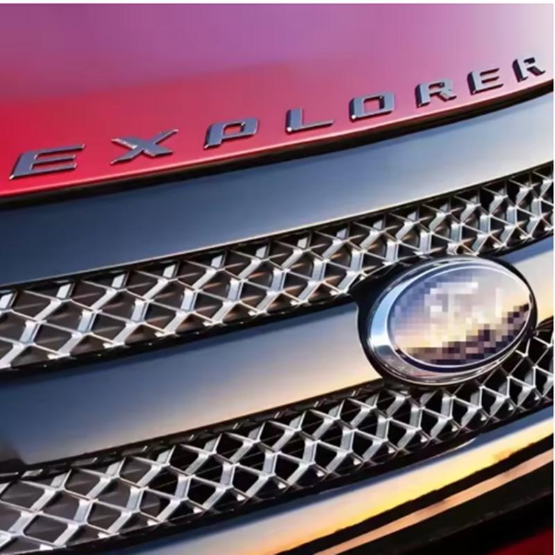 AAXW1 3D ABS Chrome Black EXPLORER Letters Car Front Hood Emblem Badge Sticker for Explorer 2011-2019 Car Styling Accessories