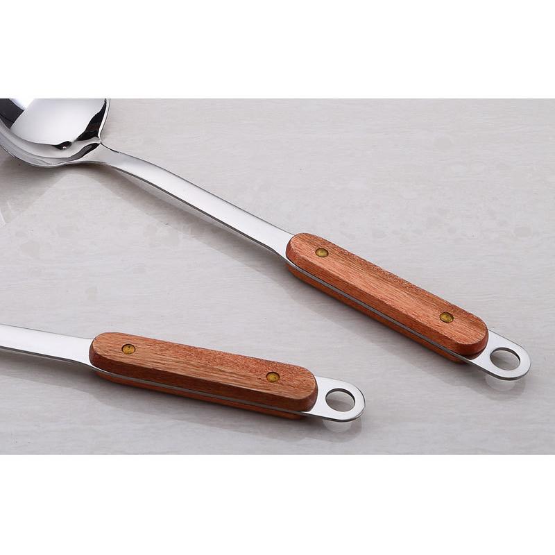 HANYANG łopatka ze stali nierdzewnej łyżka do zupy kuchnia gotowanie łopatka łyżka załadowany smażenie ryb łopatka wyciek łyżka duża wyciek łyżka