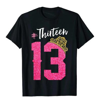 13 Years Old Official Teenager 13th Birthday Girls Premium T-Shirt Compan Print T Shirts Cotton Tops Shirts For Men Customized