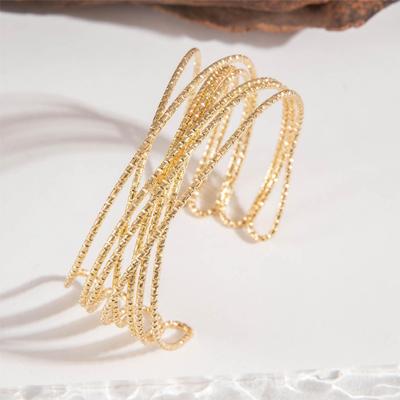 Gold Plated Stylish Kada Bangle Cuff Bracelet for Women