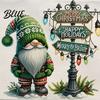 Holiday Gift Bag Christmas Theme Makeup Bag with Black Zipper