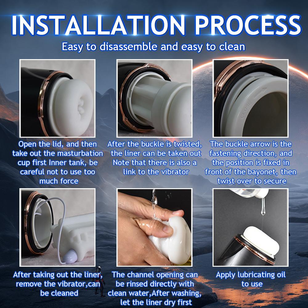 3 In 1 Automatic Male Vibrator Sucking Telescopic Vibration Mastubrator  Realistic Stroker Adult Sex Toys for Men Masturbation