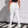 Women's High Stretch Black and White Skinny Denim Jeans - Plus Size