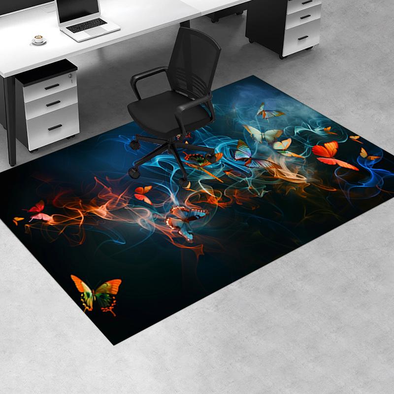 1pc. Colorful Butterfly Home Decor Rug, Office Carpet, Chair Mat, Outdoor Rug Gift for Nature Lovers