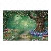 Dreamy Fairy Tale Forest Mushroom House Photography Background Cloth - Children's Birthday Party Decorative Wall Background